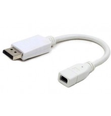 Cablexpert Переходник miniDisplayPort - DisplayPort, 20F/20M, длина 16см, белый (A-mDPF-DPM-001-W)                                                                                                                                                        