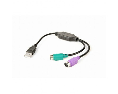 Cablexpert Конвертер PS/2 устройства -> USB порт, 2xPS/2 /AM, блистер, черный (UAPS12-BK)