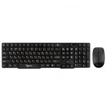 Клавиатура + мышь Gembird KBS-7100, 2.4ГГц, черн, шоколад дизайн клав, 108кл+4кн, 1600DPI                                                                                                                                                                 