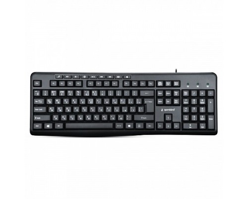 Клавиатура Gembird KB-8440M,USB, черный, 113 клавиш, 9 кнопок управления мультимедиая, кабель 1,5м