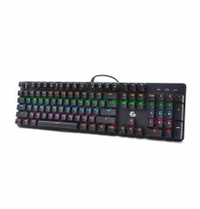 Клавиатура механическая Gembird KB-G530L USB, чёрн, Outemu Blue, 104 кл., Rainbow, 9 реж., 1,5м                                                                                                                                                           