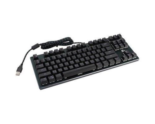Клавиатура механическая Gembird KB-G540L USB, черн, переключатели Outemu Blue, 87 клавиши, подсветка Rainbow 9 режимов, FN, кабель тканевый 1.8м