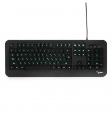Клавиатура Gembird KB-230L черный USB 104 клавиши, подсветка 3 цвета, кабель 1.45м                                                                                                                                                                        