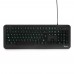 Клавиатура Gembird KB-230L черный USB 104 клавиши, подсветка 3 цвета, кабель 1.45м