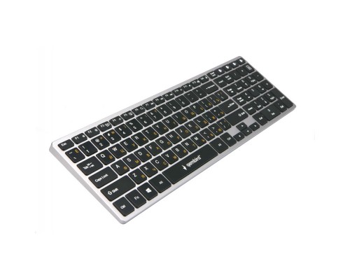 Клавиатура беспроводная Gembird KBW-2, В комплекте нет адаптера Bluetooth, 4 устройства,106 кл., ножничный механизм, бесшумная