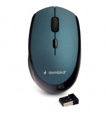 Gembird MUSW-354-B Мышь беспроводная, синий, бесш.клик, soft touch, 3кн.+колесо-кнопка, 2400DPI, 2,4ГГц                                                                                                                                                   