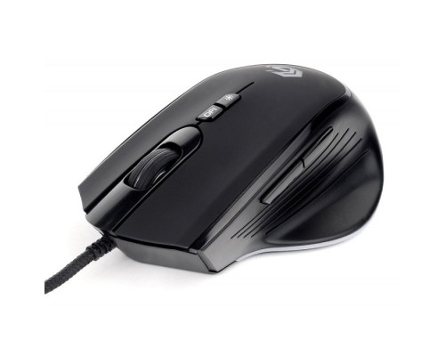 Gembird MG-570 USB Мышь игровая, черный, 7 кн, 3200 DPI, 6 реж.подсв., кабель ткан 1.8м