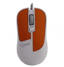 Gembird MOP-410-O Мышь, USB, оранжевый, 3 кнопки+колесо кнопка, soft touch, 1600 DPI, кабель 1.5м                                                                                                                                                         