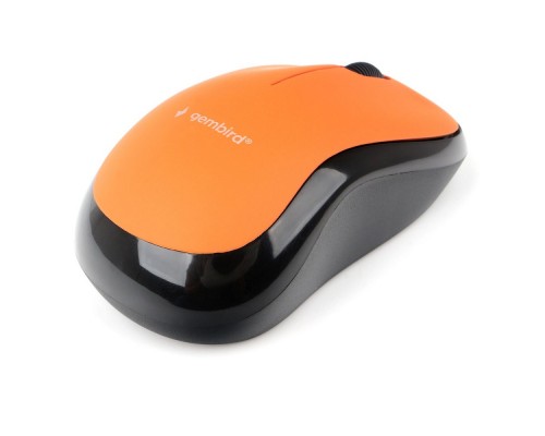 Gembird MUSW-275 Мышь беспроводная, оранжевый, 2.4ГГц, 2кн+колесо-мышка, 1000 DPI, оптический