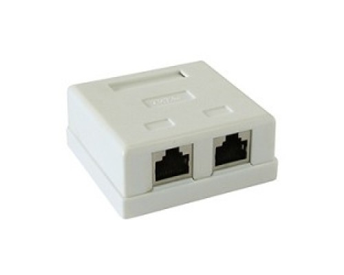 Gembird NAS214 Розетка  RJ-45 кат.STP 5e внешняя экранированная 2 порта, 110&Krone