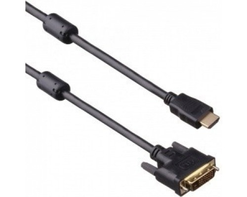 Кабель HDMI-DVI ExeGate EX-CC-HDMIM-DVIM-1.8 (19M/25M, dual link, 2 фильтра, 1,8м, позолоченные контакты)