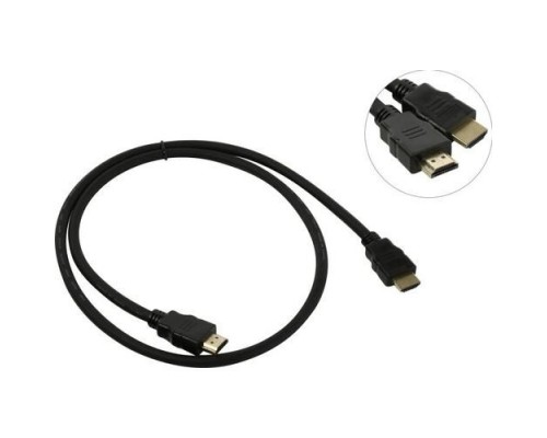 Кабель HDMI ExeGate EX-CC-HDMI2-1.0 (19M/19M, v2.0, 1м, 4K UHD, Ethernet, позолоченные контакты)