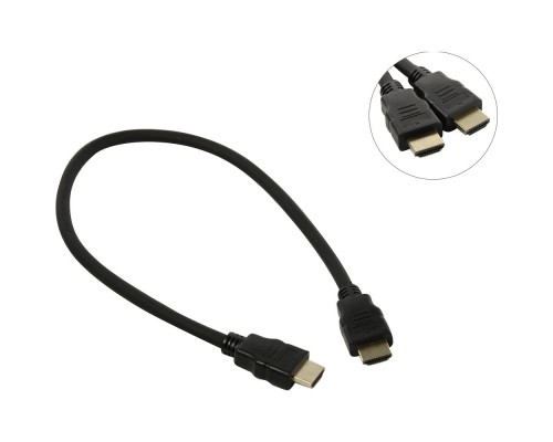 Кабель HDMI ExeGate EX-CC-HDMI2-0.5 (19M/19M, 0,5м, v2.0, 4K UHD, Ethernet, позолоченные контакты)
