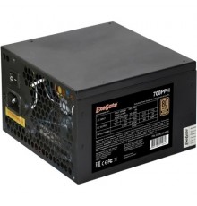 Блок питания 700W ExeGate 80 PLUS® Bronze 700PPH-OEM (ATX, APFC, SC, КПД 89% (80 PLUS Bronze), 12cm fan, 24pin, 2x(4+4)pin, 4xPCI-E, 6xSATA, 3xIDE, black, кабель 220V с защитой от выдергивания, RTL)                                                    