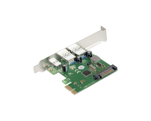 Контроллер ExeGate EXE-323 (PCI-E x1 v2.0, 2*USB3.0 ext. + 1*Type-C, разъем доп.питания, VIA Labs Chipset VL805)