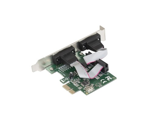 Контроллер ExeGate EXE-307 (PCI-E x1 v1.1, 2*COM port, WinChipHead Chipset WCH382L)