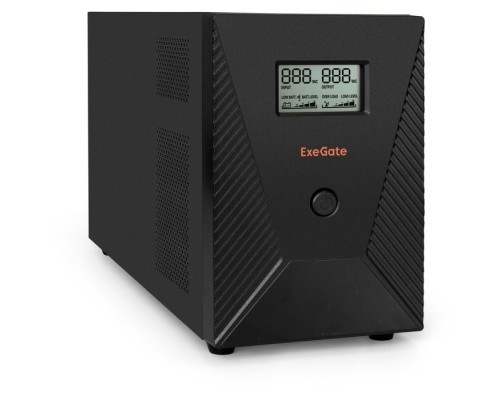 ИБП ExeGate SpecialPro Smart LLB-3000.LCD.AVR.4SH.RJ.USB 3000VA/1800W, LCD, AVR,4*Schuko,RJ45/11,USB, металлический корпус, Black