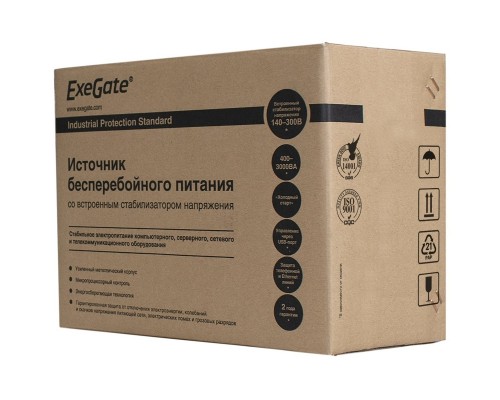 ИБП ExeGate SpecialPro Smart LLB-3000.LCD.AVR.6C13.RJ.USB 3000VA/1800W, LCD, AVR, 6*C13,RJ45/11,USB, металлический корпус, Black