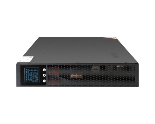 ИБП Pure Sine Wave ExeGate SinePower UHB-3000.LCD.AVR.8C13.RJ.USB.2U 3000VA/2400W, LCD, AVR, 8*C13, RJ45/11, USB, Rackmount 2U/Tower, металлический корпус, Black