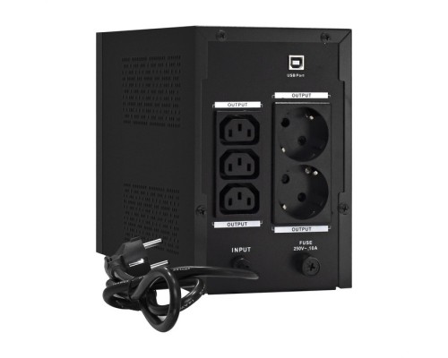 ИБП ExeGate SpecialPro UNB-1600.LED.AVR.2SH.3C13.USB 1600VA/950W, LED, AVR, 2*Schuko+3*C13, USB, металлический корпус, Black