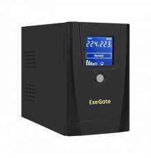 ИБП ExeGate Power Smart ULB-650.LCD.AVR.1SH.2C13 650VA/360W, LCD, AVR,1*Schuko+2*C13, металлический корпус, Black                                                                                                                                         