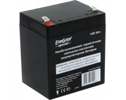 Аккумуляторная батарея ExeGate DT 1205 (12V 5Ah, клеммы F1)