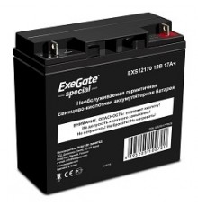 Аккумуляторная батарея ExeGate DTM 1217 (12V 17Ah, клеммы F3 (болт М5 с гайкой))                                                                                                                                                                          