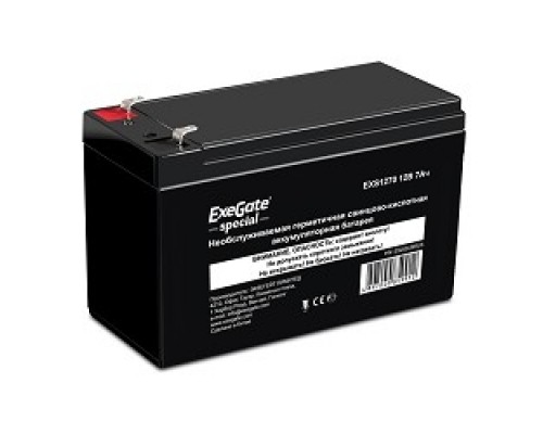 Аккумуляторная батарея ExeGate DT 1207 (12V 7Ah, клеммы F1)