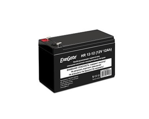 Аккумуляторная батарея ExeGate HR 12-12 (12V 12Ah 1251W, клеммы F2)