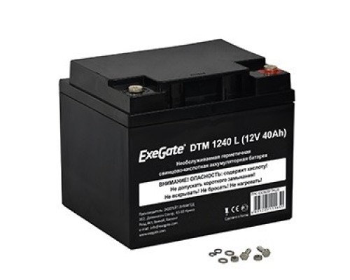 Аккумуляторная батарея ExeGate DTM 1240 L (12V 40Ah, под болт М6)