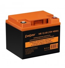 Аккумуляторная батарея ExeGate HR 12-40 (12V 40Ah, под болт М6)                                                                                                                                                                                           