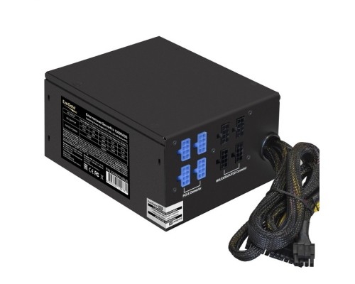 Серверный БП 1000W ExeGate ServerPRO-1000RADS (ATX, for 3U+ cases, APFC, КПД 82% (80 PLUS), 14cm fan, 24pin, 2x(4+4)pin, 6xPCIe, 8xSATA, 4xIDE, Cable Management, black)