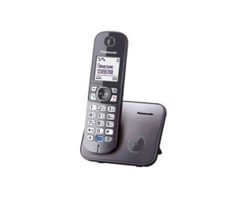 телефон Panasonic KX-TG6811RUM (серебристый) Беспроводной DECT,40 мелодий,телефонный справочник 120 зап.