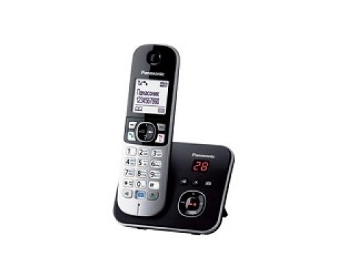 телефон Panasonic KX-TG6821RUB  (черный) Беспроводной DECT,автоответчик,определитель номера,телефонный справочник 120 зап.