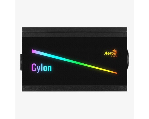 Блок питания 400W Aerocool CYLON 400 80+ (ATX, 24+4+4 pin, Fan 120mm, RGB, RTL) (CYLON 400)