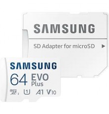 Флеш карта microSDXC 64Gb Samsung EVO Plus Class10 UHS-I, w/adapter (MB-MC64KA/RU)                                                                                                                                                                        