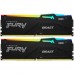 Оперативная память Kingston Fury Beast RGB DDR5 16Gb 2x8Gb 5600MHz CL40 KF556C40BBAK2-16
