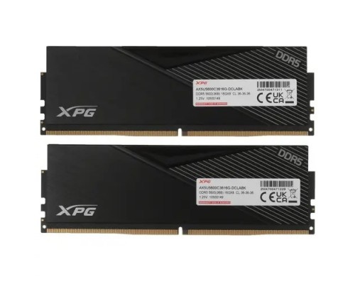 Модуль памяти ADATA XPG Lancer DDR5 RGB 5600MHz 32GB (2x16GB) CL36-36-36 UDIMM 288-Pins Kit Black Heatsink (AX5U5600C3616G-DCLARBK)