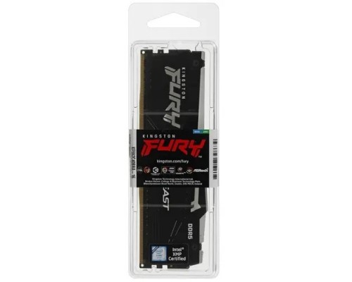 Оперативная память 16GB Kingston DDR5 5200 DIMM FURY Beast Black XMP Gaming Memory KF552C40BBA-16 Non-ECC, CL40, 1.25V, 1RX8 40-40-40  288-pin 16Gbit, RTL