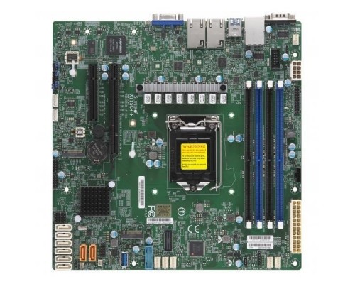 Материнская плата SuperMicro MBD-X11SCZ-F-B mainboard server Intel Core i3 CPU 1x H4 (LGA 1151), 2 RJ45 Gb LAN ports, 4x COM ports, 1 PCI E 3.0 x16, 2 PCI E 3.0 x4 (in x8 slot), C246 controller for 5 SATA3 (6 Gbps) ports; RAID 0,1,5,10.