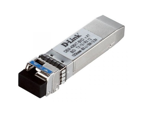Трансивер D-Link 436XT-BXD/40KM/B1A WDM трансивер SFP+ с 1 портом 10GBase-ER (Tx:1330 нм, Rx:1270 нм) для одномодового оптического кабеля до 40 км 20