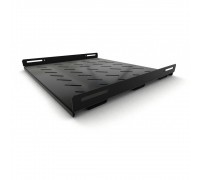 Полка Hyperline TSH3H-450-RAL9004  стационарная усиленная, глубина 450 мм, с боковым креплением, нагрузка до 100 кг, для шкафов серии TTB, TTBR, TTC2, TWB, TWM, TWFS, 485х450мм (ШхГ), цвет черный                                                       