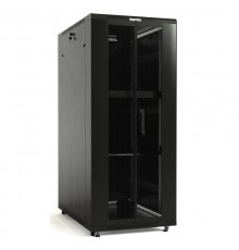 Шкаф коммутационный Hyperline (TTB-4268-DD-RAL9004) напольный 42U 600x800мм пер.дв.перфор. задн.дв.перфор. 2 бок.пан. 800кг черный 710мм 2055мм IP20 сталь                                                                                                