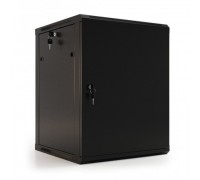 Шкаф коммутационный Hyperline (TWB-0645-SR-RAL9004) настенный 6U 600x450мм пер.дв.стал.лист 60кг черный 275мм 180град. 367мм IP20 сталь                                                                                                                   
