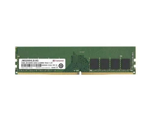 Модуль памяти Transcend Модуль памяти Transcend 8GB JM DDR4 3200Mhz U-DIMM 1Rx8 1Gx8 CL22 1.2V