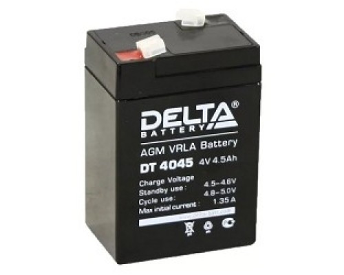 Свинцово-кислотный аккумулятор Delta DT 4045 (4,5 А\ч, 4В)