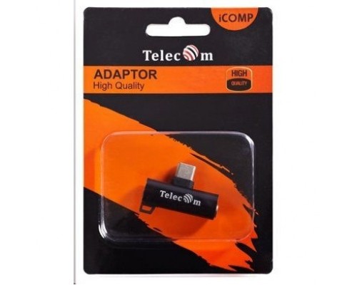 Telecom TA433-B Переходник USB3.1 Type-C 2 in 1 audio+PD charging черный [6926123465578]