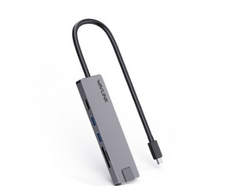 Мультифункциональный хаб WAVLINK USB Type C 6 в 1 (WL-UHP3409)