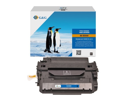 Картридж G&G, GG-CE255X  аналог HP CE255X/CRG324II/CRG724H/CRG524II/CRG324H 12.5k с чипом