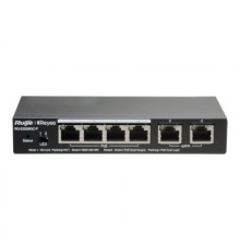 Коммутатор Ruiji RG-ES206GC-P 6 портов Gigabit Ethernet, с облачным управлением 4 PoE/PoE+ порта, 54W                                                                                                                                                     